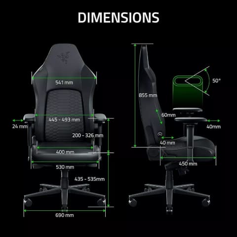 Razer Iskur V2 NewGen Noir - Siège PC Gamer - grosbill.com - 6