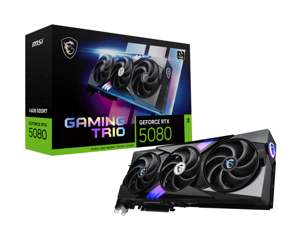 MSI GeForce RTX 5080 16G GAMING TRIO  - Carte graphique MSI - 0