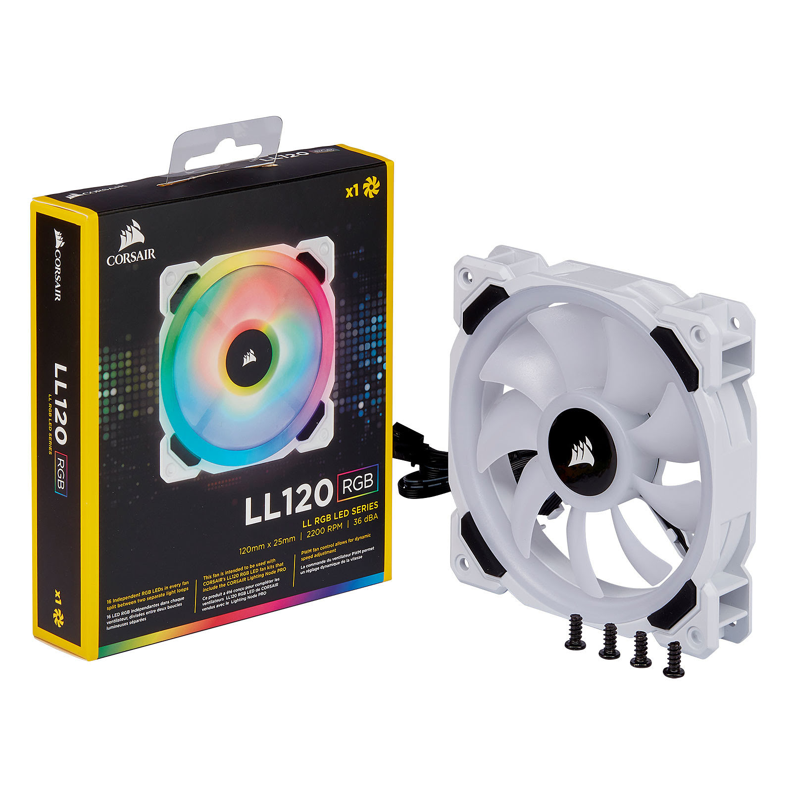 Ventilateur PC CORSAIR Corsair LL120 RGB Dual Light Loop PWM Lü