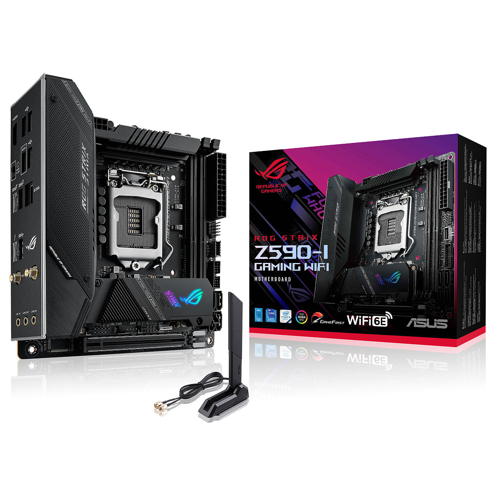 Asus ROG STRIX Z590-I GAMING WiFi Mini-ITX  - Carte mère Asus - 0