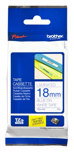 Brother Tape/blue-white 18mm f 3xx 5xx