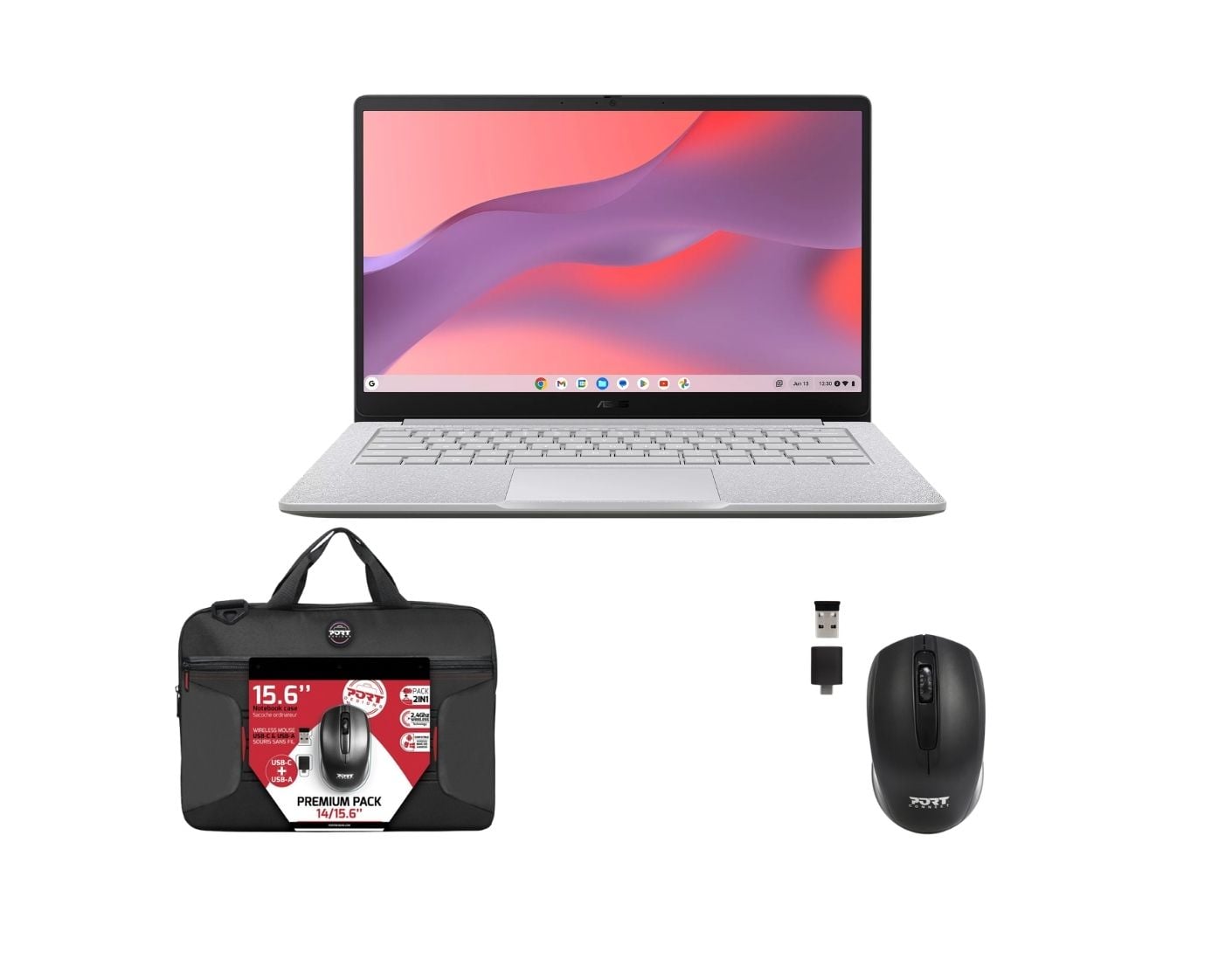 PC portable Asus 14" FHD/N50/8Go/128Go/ChromeOS + Sacoche souris Grosbill