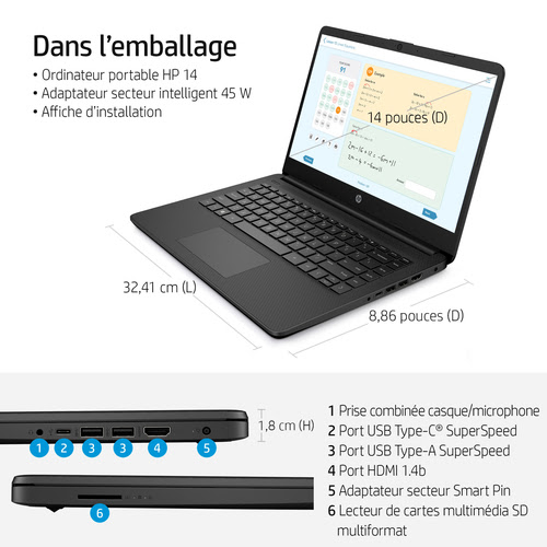 HP 617P8EA - PC portable HP - grosbill.com - 17