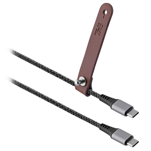 Câble USB-C vers USB-C - 1,5m nylon RPET - Noir - Connectique PC - 5