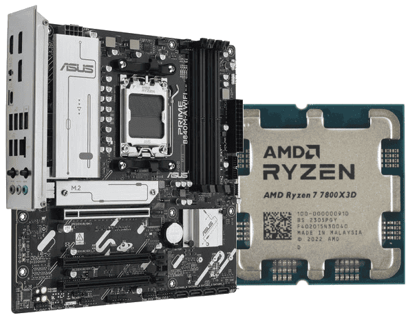 PRIME B840M-A WIFI + Ryzen 7 7800X3D tray - grosbill.com - 0