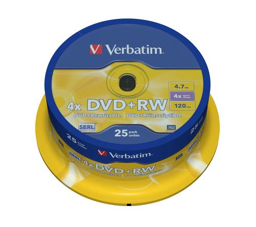 DVD+RW/4.7GB 4xspd Spdl 25pk - Achat / Vente sur grosbill.com - 0