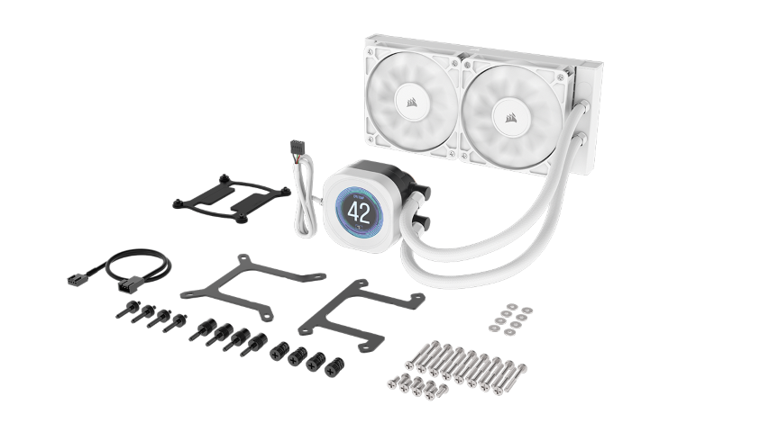 Corsair NAUTILUS 240 RS LCD - 240mm - Blanc - Watercooling - 4