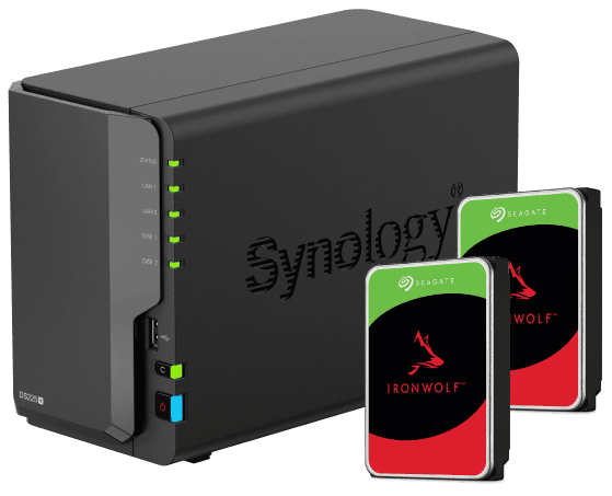 Synology DS225+ - 2 Baies avec 2 disques de 2To IronWolf - Serveur NAS - 0