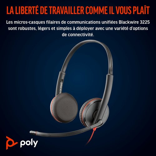 POLY BW 3225 USB-C HS +3.5MMP - Achat / Vente sur grosbill.com - 2