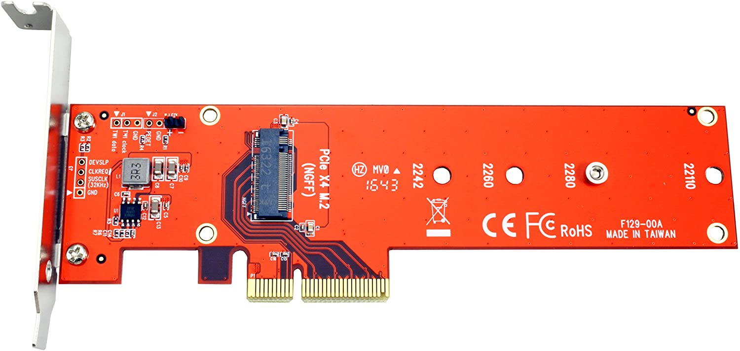 PCI-Express 4x pour un SSD M.2 NVMe - Carte contrôleur Roline