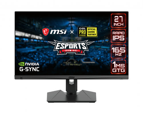 Grosbill Ecran PC MSI Optix 27" QHD/165Hz/Q-DOT IPS/1ms/USB-C/G-Sync#