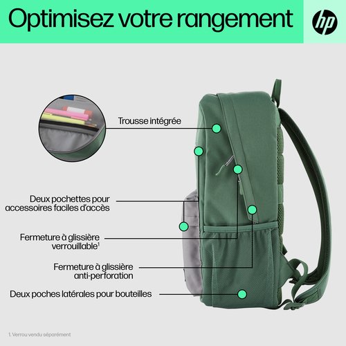 HP Campus Green Backpack - Achat / Vente sur grosbill.com - 2