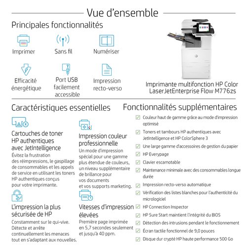 COLOR LASERJET ENT MFP M776ZS - Achat / Vente sur grosbill.com - 5