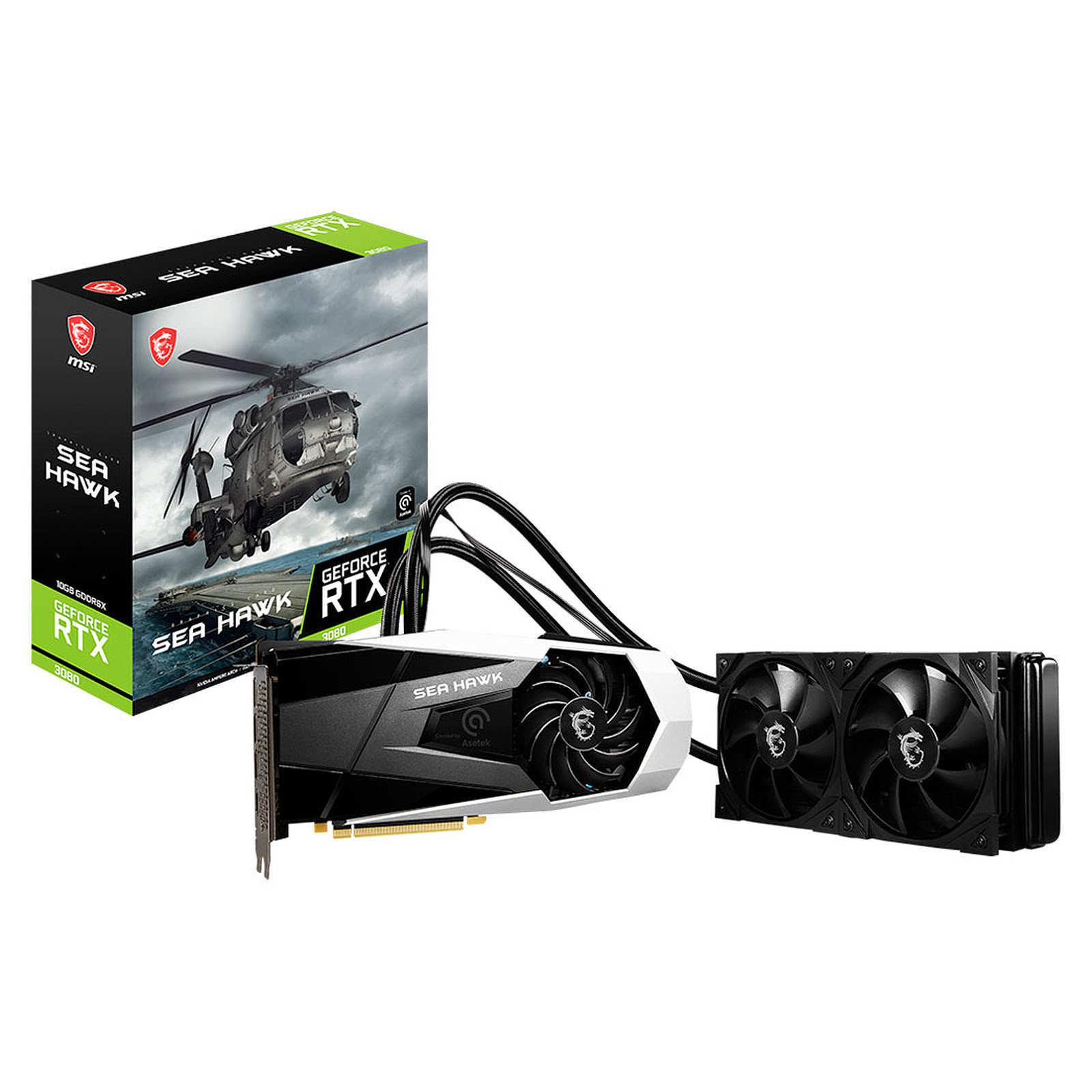 MSI RTX 3080 SEA HAWK X 10G LHR  - Carte graphique MSI - 0