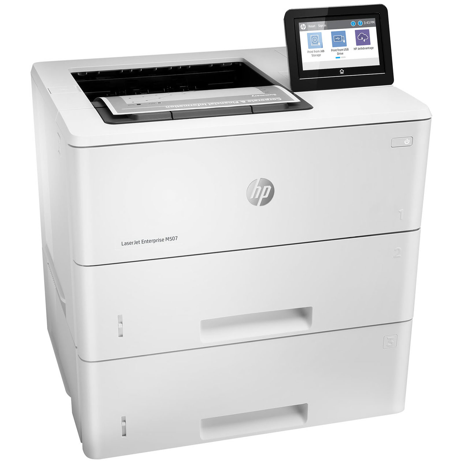 Imprimante HP M507x - A4/Laser/MonoChrome - grosbill.com - 0