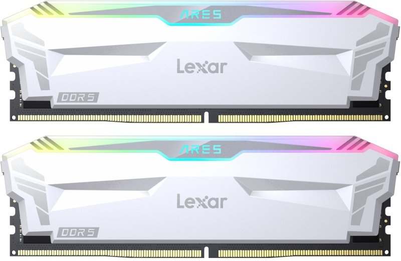 image produit Lexar ARES RGB 32Go White (2x16Go) DDR5 6400 Grosbill