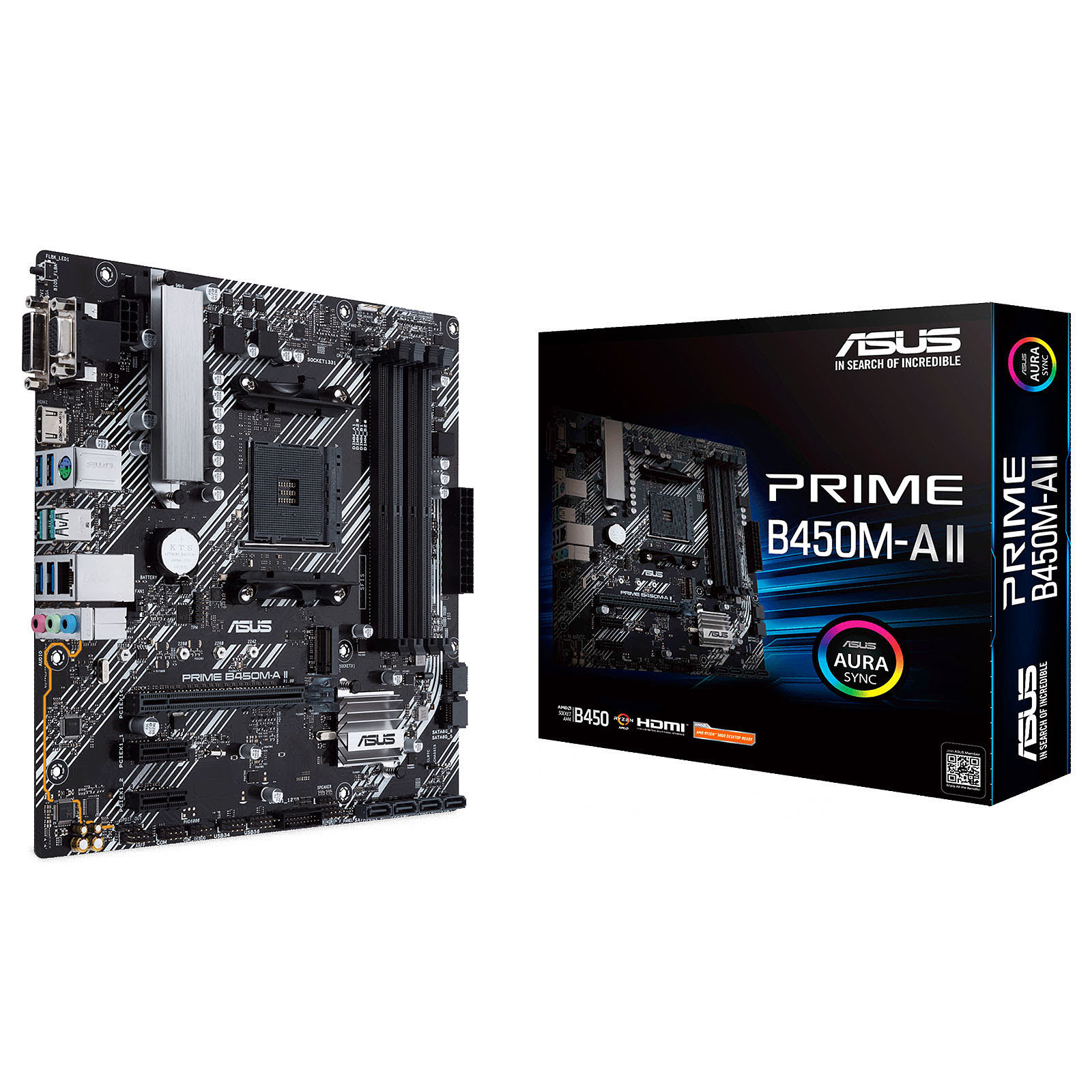 Asus PRIME B450M-A II Micro-ATX  - Carte mère Asus - grosbill.com - 0