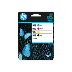 image produit HP Cartouches 912 Noire+Cyan/Magenta/Jaune - 6ZC74AE Grosbill