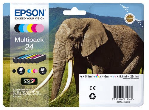 Epson Ink/24 Elephant CLcMLmYK SEC - Achat / Vente Consommable imprimante sur grosbill.com - 0