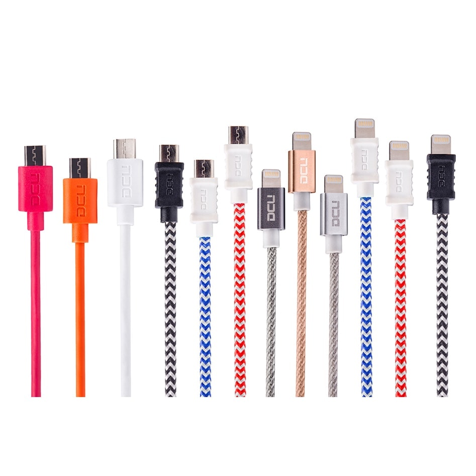 Cable renforcé Lightning 1m - Argent - Accessoire téléphonie DCU Technologic - 4