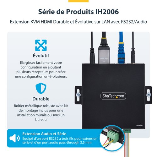 EXTENDER KVM HDMI SUR RESEAU I - Achat / Vente sur grosbill.com - 12