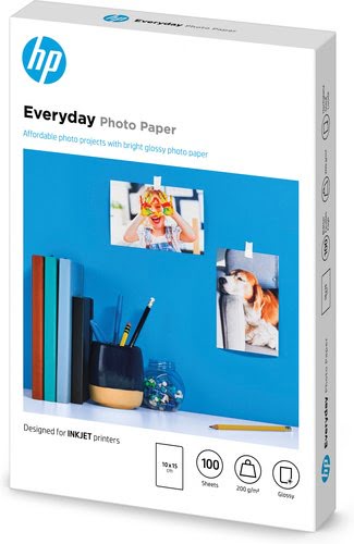 HP Paper/Everyday Glossy Photo 100 10x15 - Achat / Vente sur grosbill.com - 1