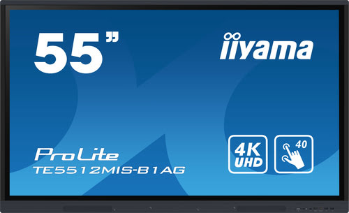 Grosbill Affichage collaboratif Iiyama 55" 4K TACTILE/IPS/60Hz/8ms/AirPlay/USB-C/RJ45