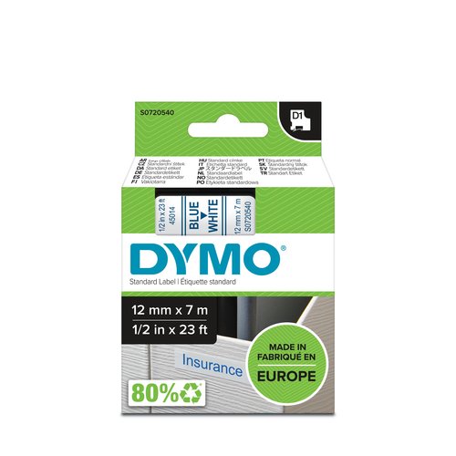 Dymo LABEL CASSETTE 12MM X 7M - Achat / Vente Consommable imprimante sur grosbill.com - 1