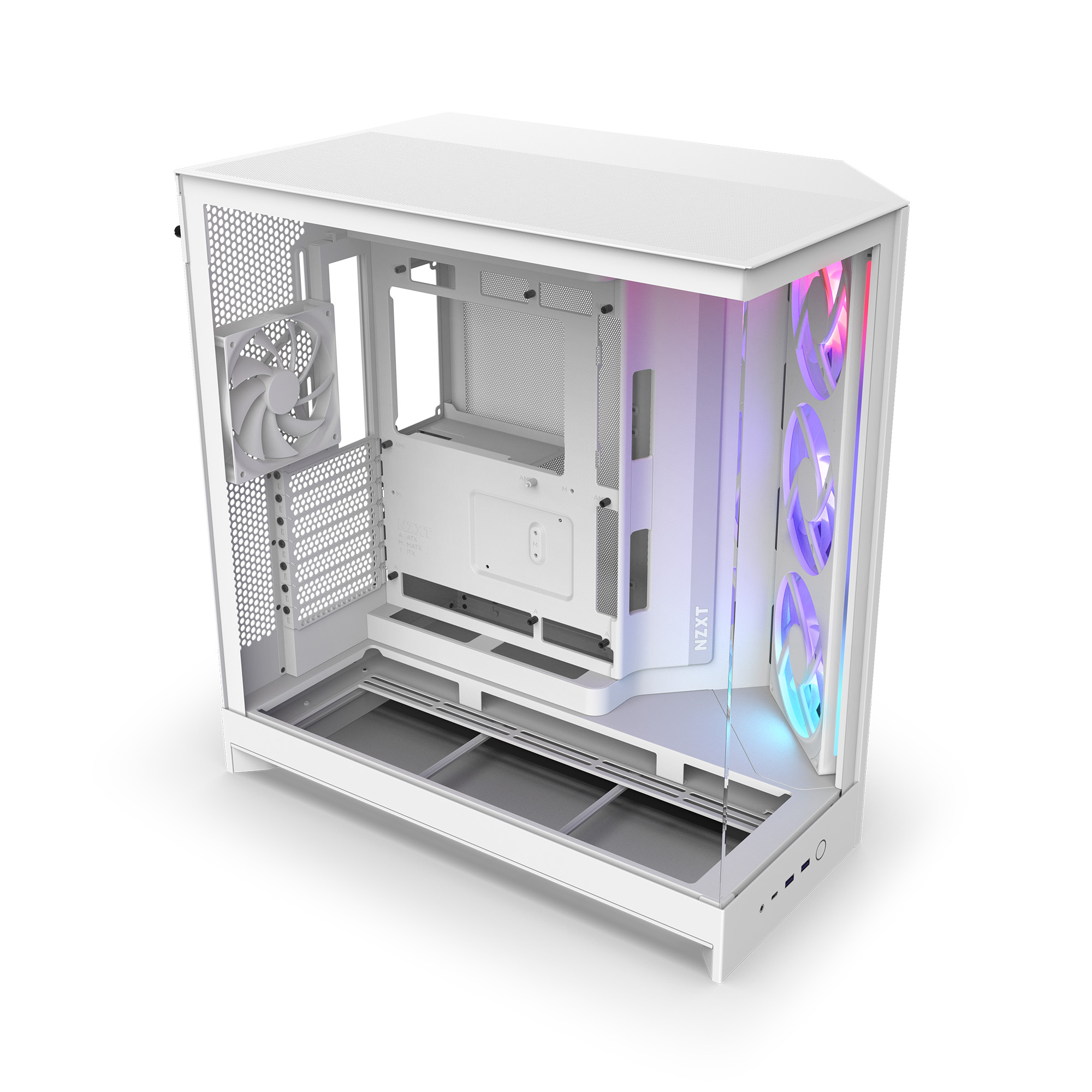 NZXT H9 Flow RGB Blanc Blanc - Boîtier PC NZXT - grosbill.com - 1