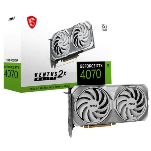 image produit MSI GeForce RTX 4070 VENTUS 2X WHITE 12G OC Grosbill