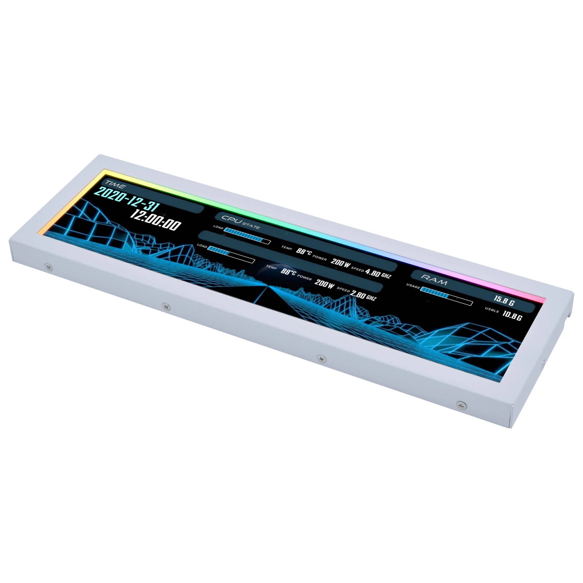 Lian-Li Écran universel 8.8" - Blanc - Accessoire boîtier - 2