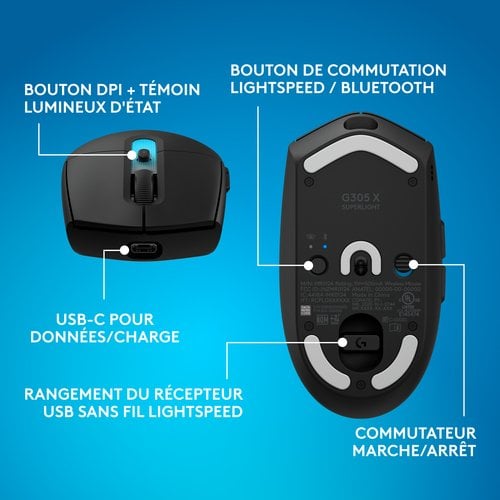 G305 X SUPERLIGHT - Achat / Vente sur grosbill.com - 9