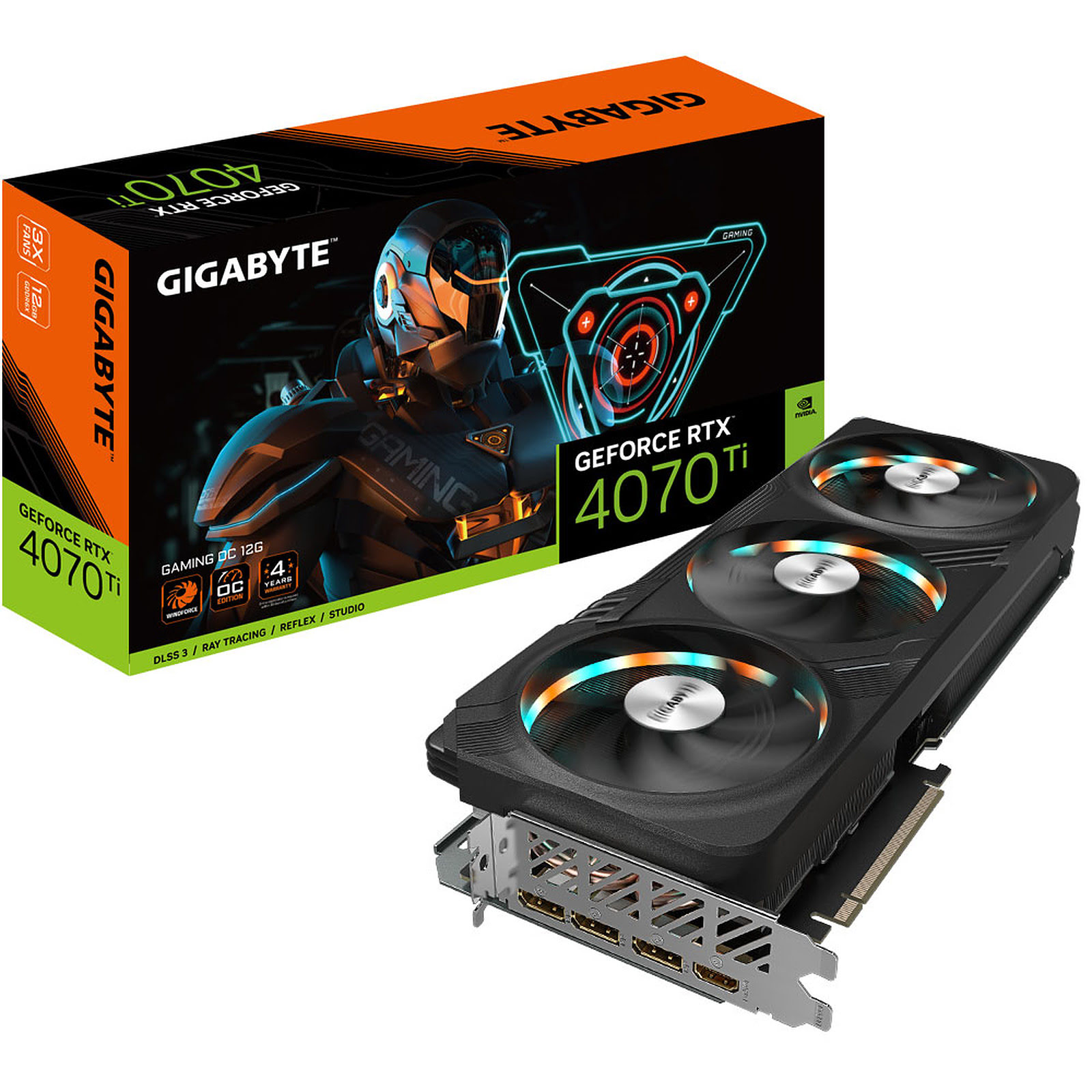 image produit Gigabyte GeForce RTX 4070 Ti WINDFORCE OC 12G-Seconde Vie-Bon Etat Grosbill