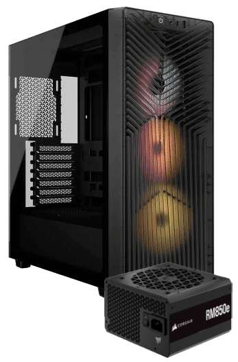 Corsair 3200D RS ARGB Smoke Noir + RM850e Noir - Boîtier PC - 0
