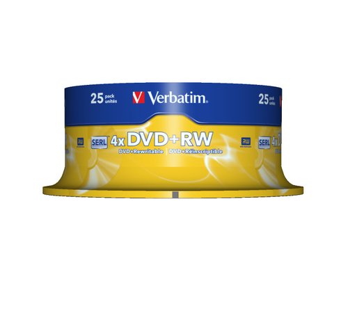 DVD+RW/4.7GB 4xspd Spdl 25pk - Achat / Vente sur grosbill.com - 1