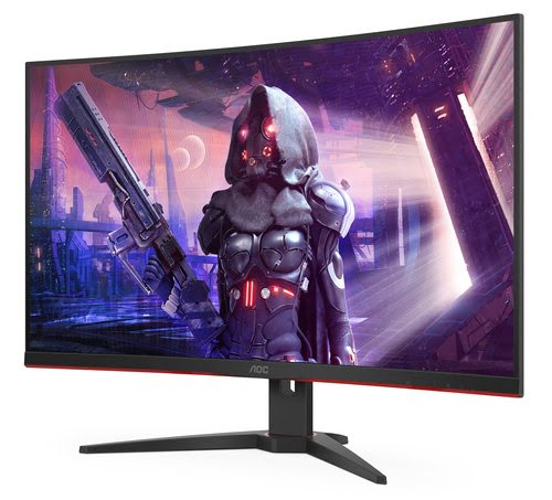 Ecran PC Aoc Ecran PC Gaming C32G2AE/BK - Incurvé 165 Hz 1 ms 32"  Noir, rouge