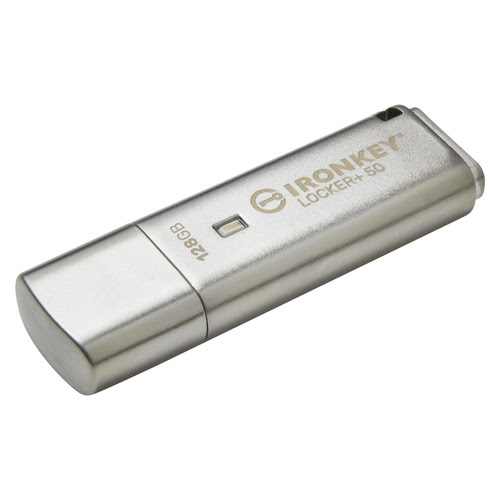 Kingston 128Go USB 3.2 IronKey Locker+ 50 - Clé USB Kingston - 1