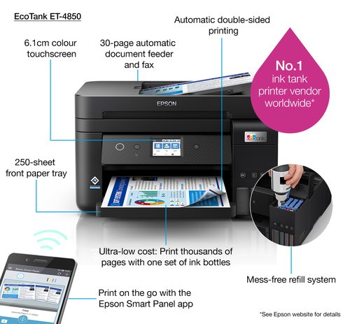 Imprimante Epson EcoTank ET-4850 - grosbill.com - 20