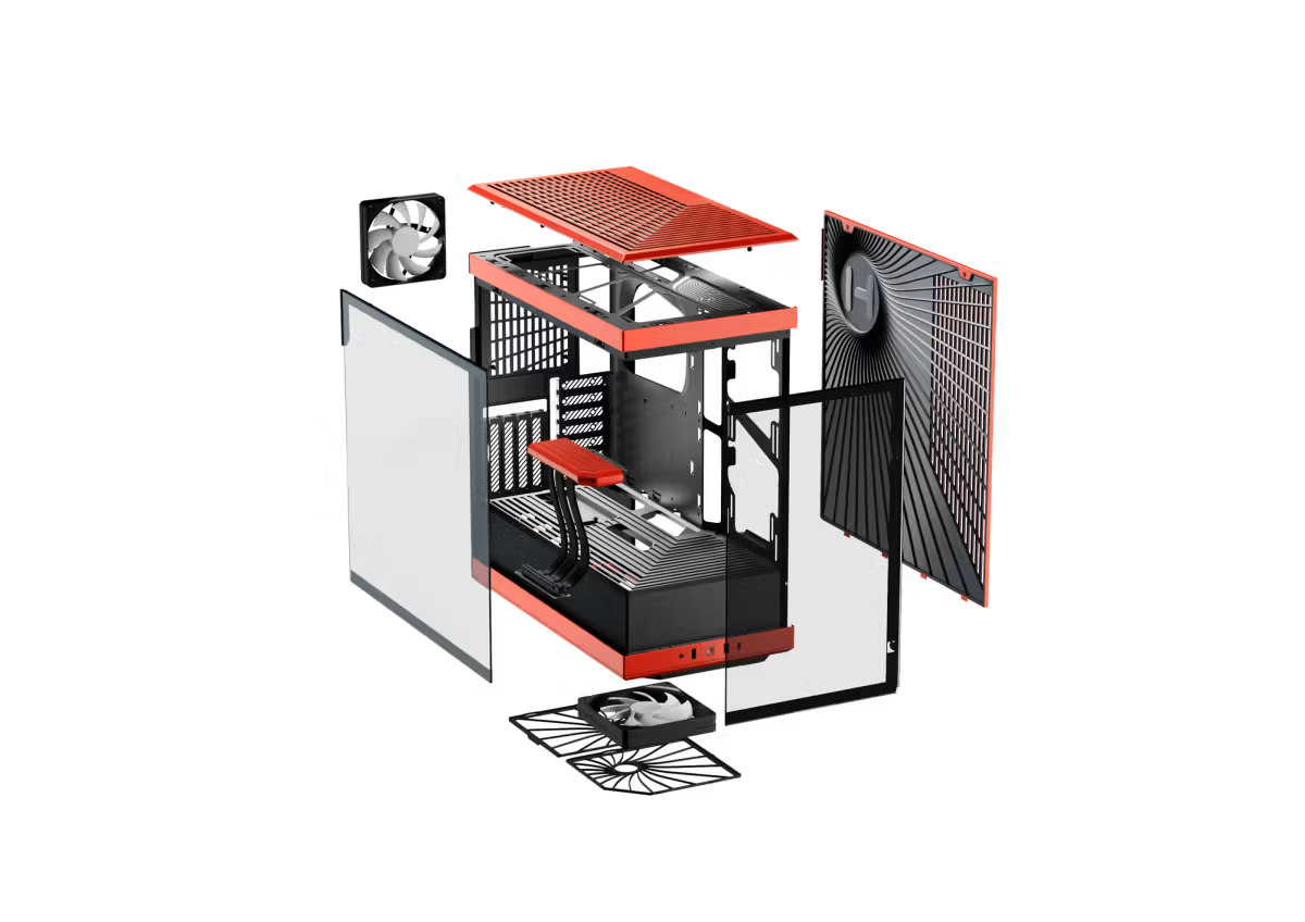 Hyte Y40 Rouge/Noir Rouge - Boîtier PC Hyte - grosbill.com - 5