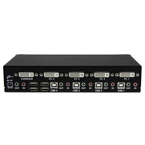 4 Port High Res USB DVI Audio KVM Switch - Achat / Vente sur grosbill.com - 2