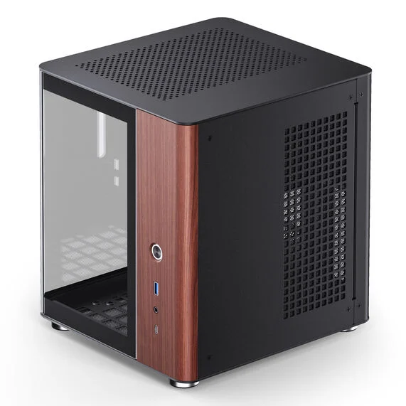 Jonsbo TK-0 TG Black/Wood Noir - Boîtier PC Jonsbo - grosbill.com - 4