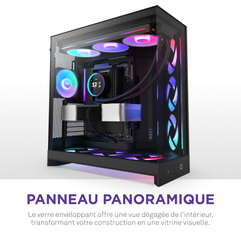 NZXT H9 Flow RGB Noir Noir - Boîtier PC NZXT - grosbill.com - 5