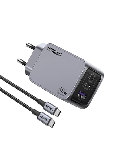 UGREEN Chargeur secteur 65W 3 ports + Câble USB-C - 1,5m (25871) - Achat / Vente Chargeur sur grosbill.com - 1