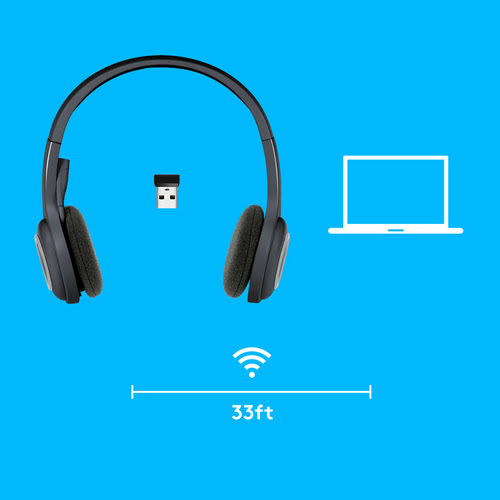 Logitech H600 Sans fil Stereo Noir - Micro-casque - grosbill.com - 1