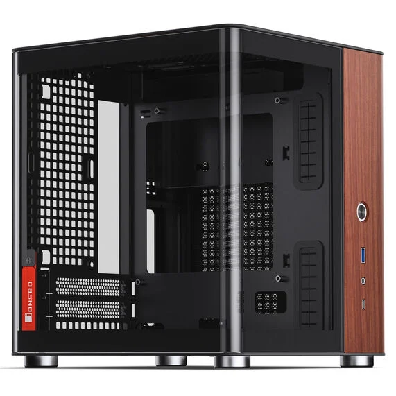 Jonsbo TK-0 TG Black/Wood Noir - Boîtier PC Jonsbo - grosbill.com - 0