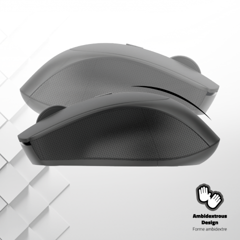Advance Feel Wireless Noire - Souris PC Advance - grosbill.com - 2