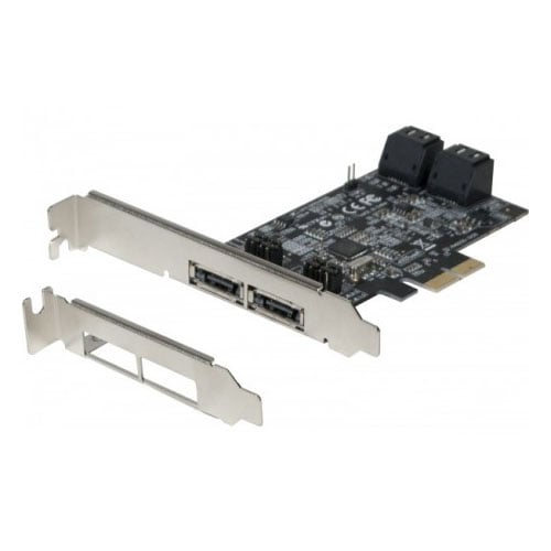 PCI-E SATA III 6GB/s 4 port internes + 2 eSATA - Carte contrôleur - 0