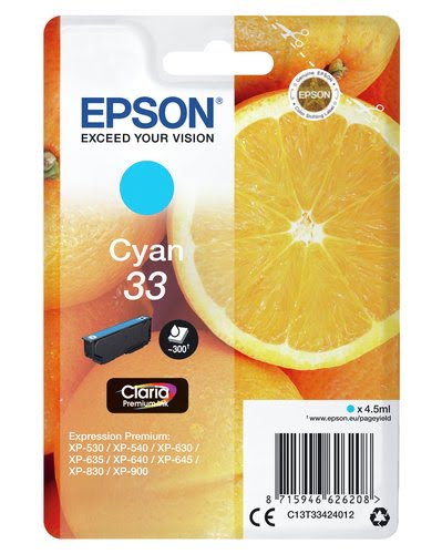 Epson - Cyan - C13T33424022 - Achat / Vente Consommable imprimante sur grosbill.com - 2