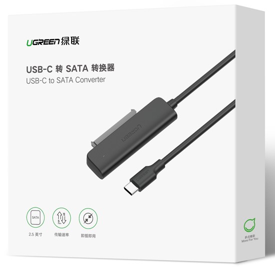 Adaptateur USB-C vers SATA/2.5"/6To/HDD/SSD/0.5m - Connectique PC - 1