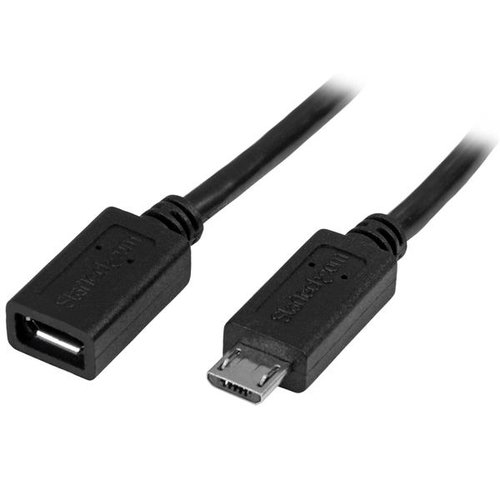 Grosbill Connectique PC StarTech 0.5m 20in Micro-USB Extension Cable M/F